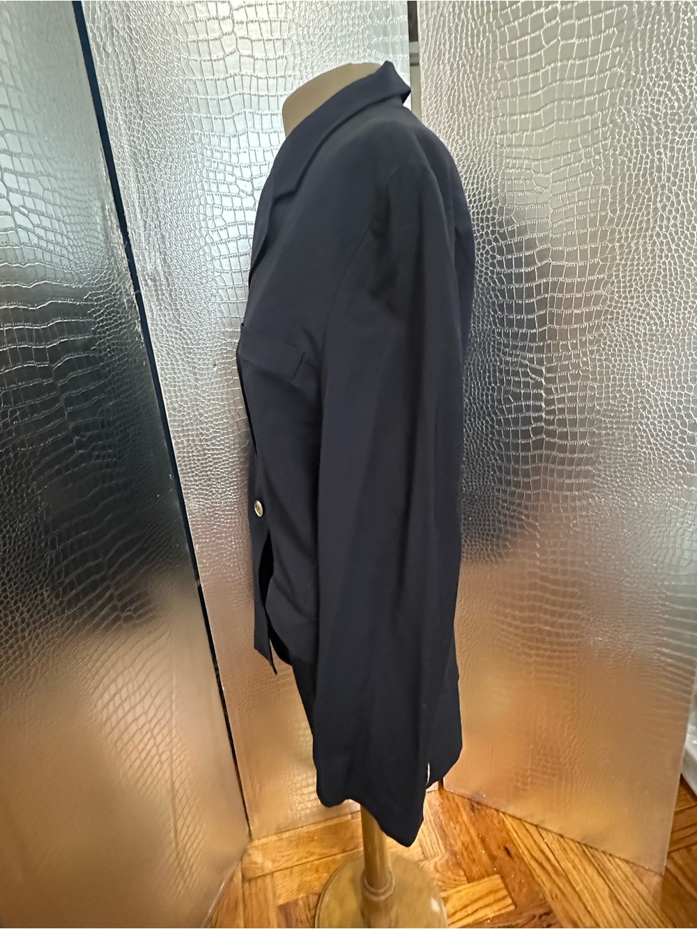 Oleg Cassini Vintage Classic Dark Navy Three-Button Women's Blazer - Picture 4 of 9